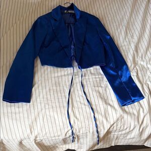 Zara Vibrant Blue Cropped Blazer M Never used